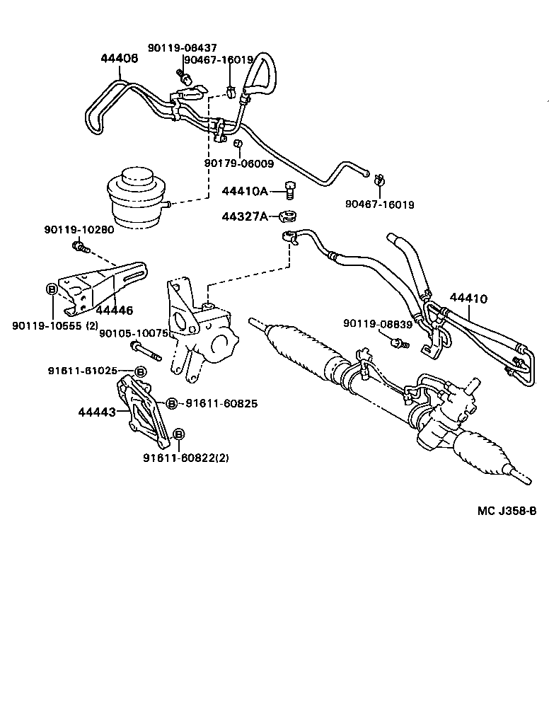 Toyota 44411-20351 HOSE, PRESSURE FEED