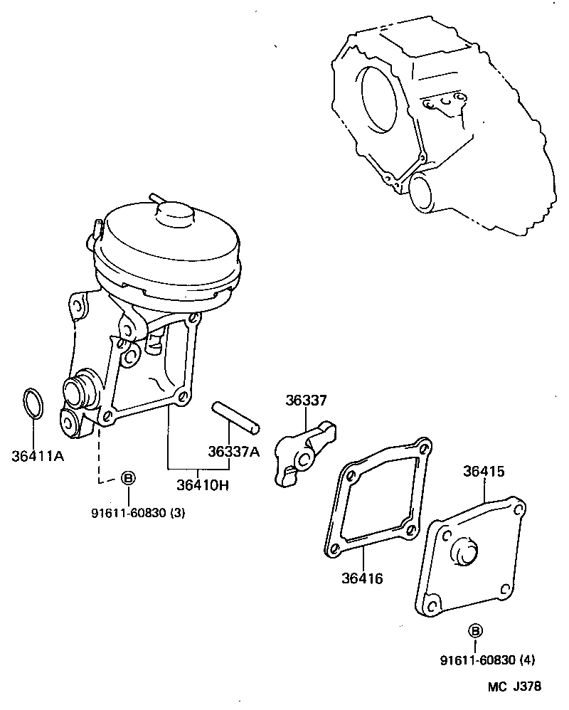 36410-28011 ACTUATOR ASSY, TRANSFER VACUUM product image