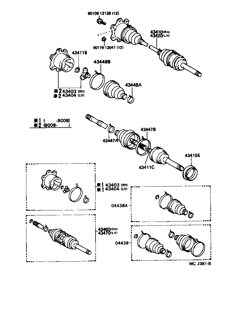 43430-26012 SHAFT ASSY, FRONT DRIVE, RH product image