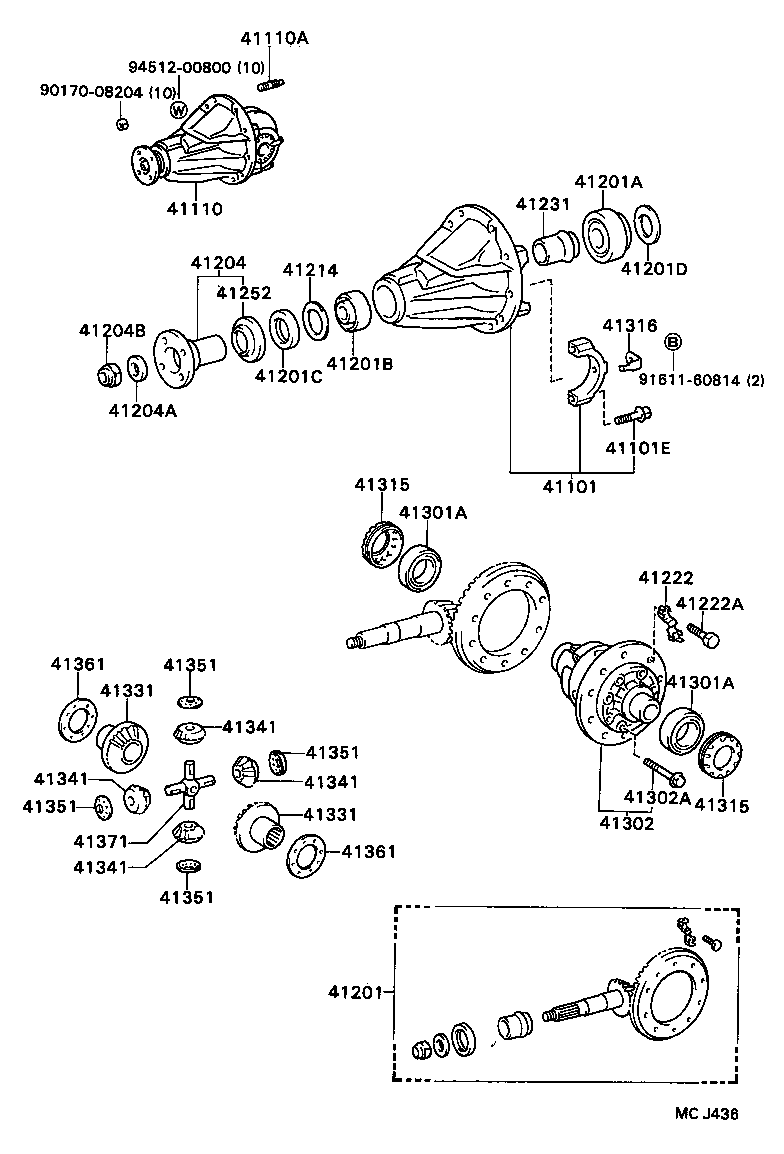 90116-08333 BOLT, NO.1 (FOR REAR DIFFERENTIAL CARRIER SET) product image