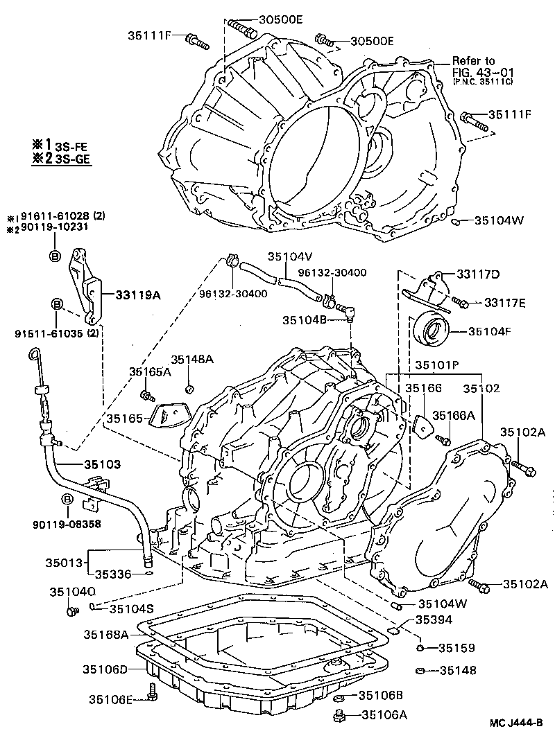35013-20350 TUBE SUB-ASSY, TRANSMISSION OIL FILLER product image