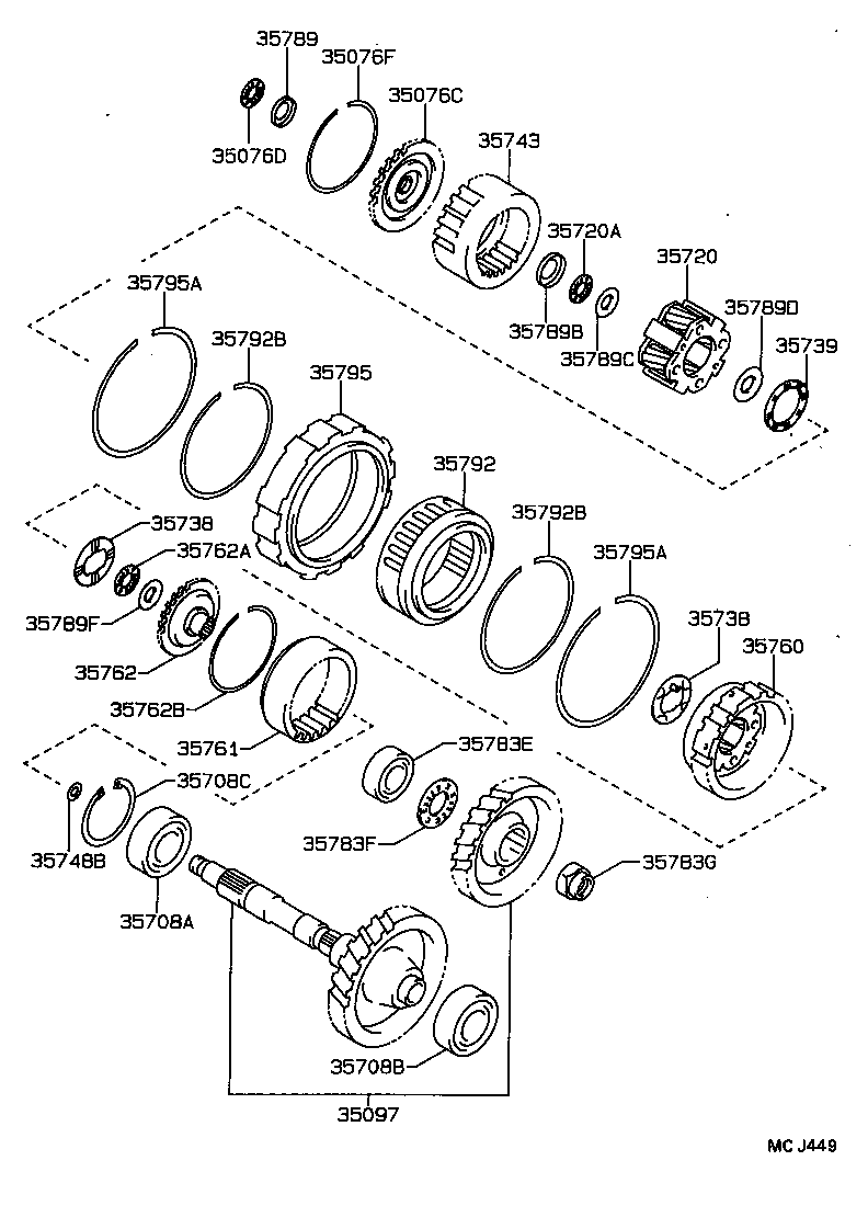 35097-20050 COUNTER GEAR KIT, AUTOMATIC TRANSAXLE product image