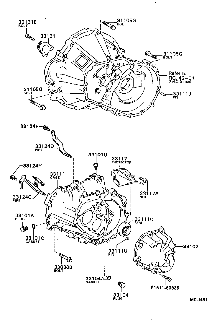 33101-20050 CASE, MANUAL TRANSMISSION product image