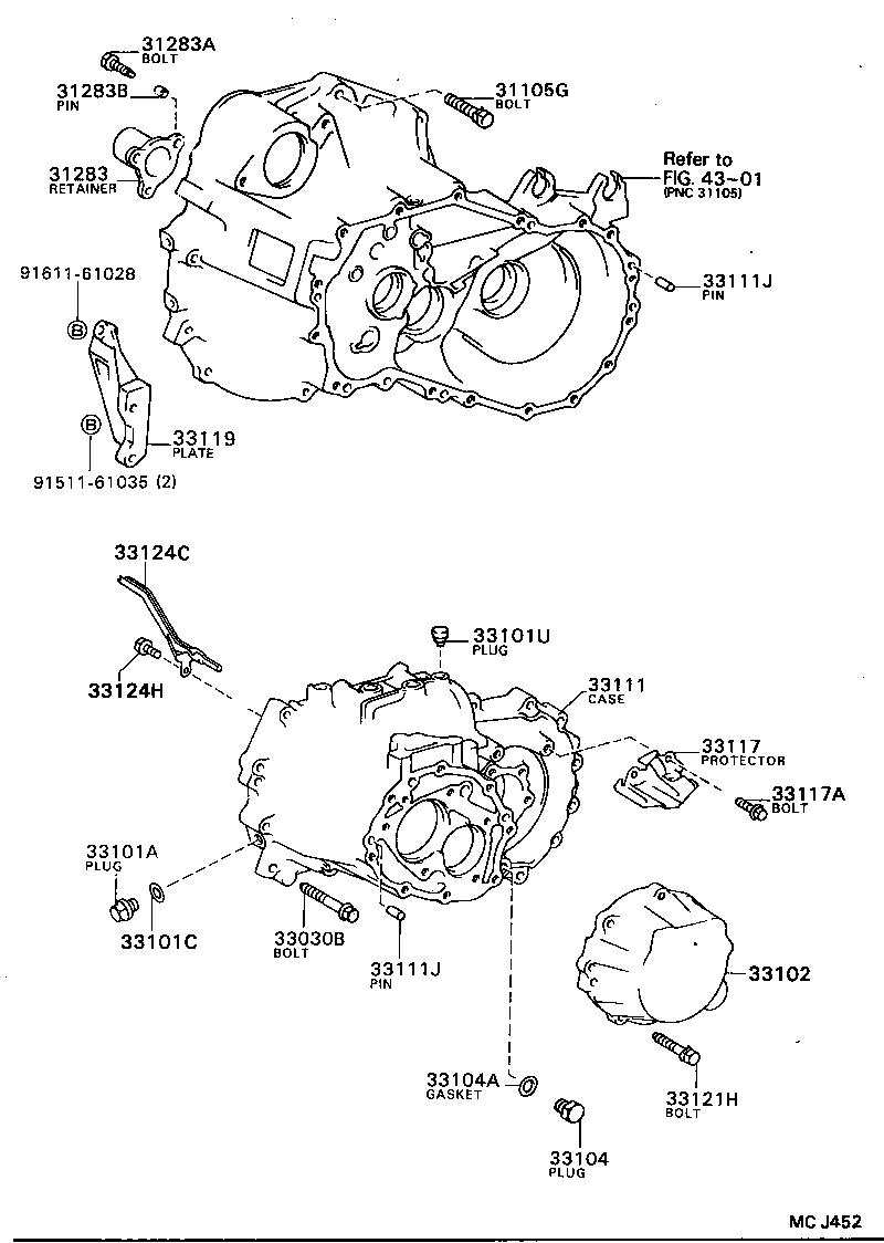 33101-20050 CASE, MANUAL TRANSMISSION product image