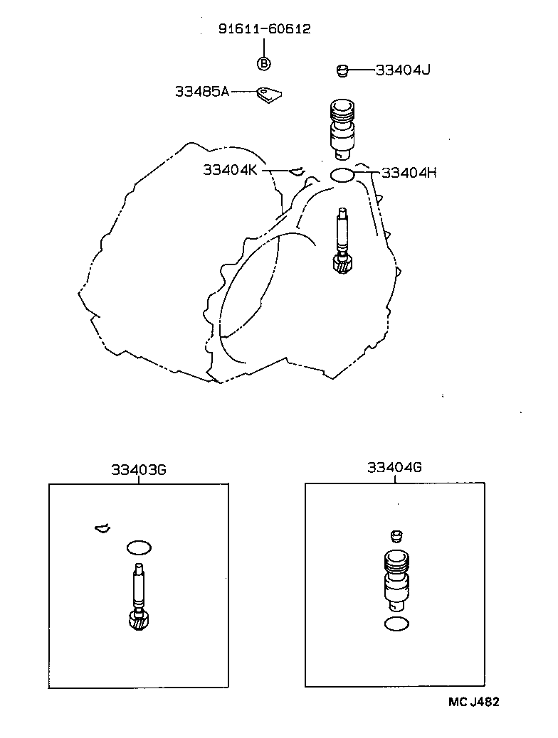 33403-29285 GEAR SUB-ASSY, SPEEDOMETER DRIVEN (ATM) product image