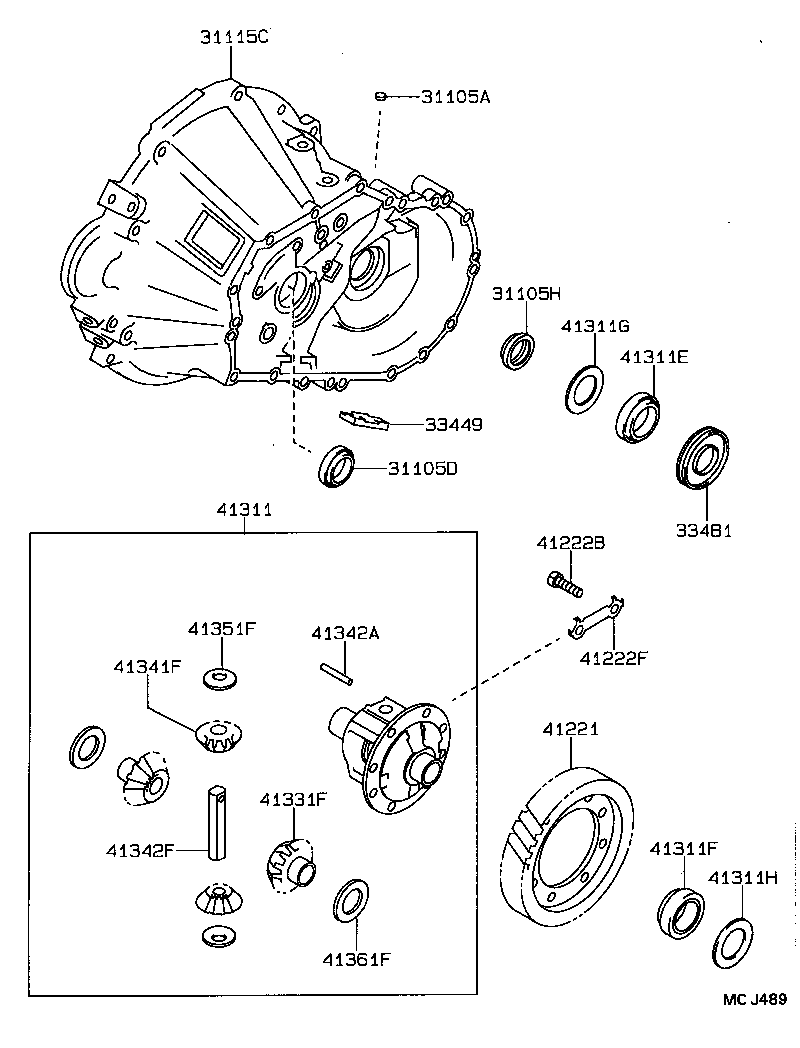 41310-20230 CASE ASSY, DIFFERENTIAL product image
