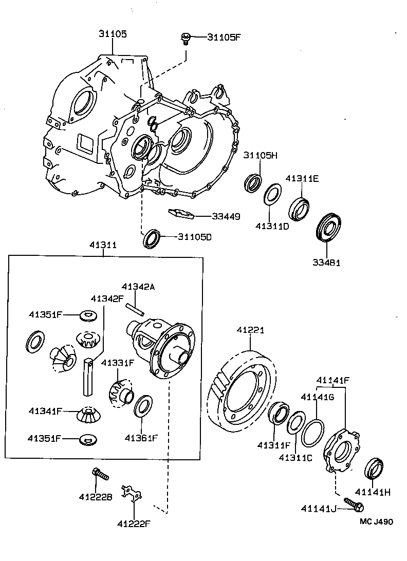 41310-20230 CASE ASSY, DIFFERENTIAL product image