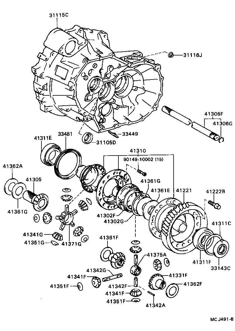 41310-20230 CASE ASSY, DIFFERENTIAL product image