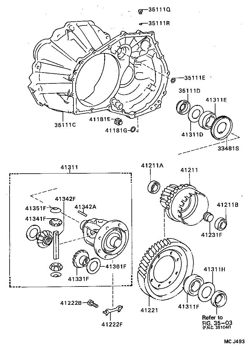 41310-20230 CASE ASSY, DIFFERENTIAL product image
