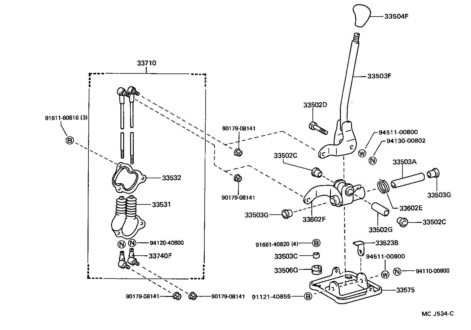 33635-26040 GUIDE, WIRE (FOR SHIFT LEVER) product image