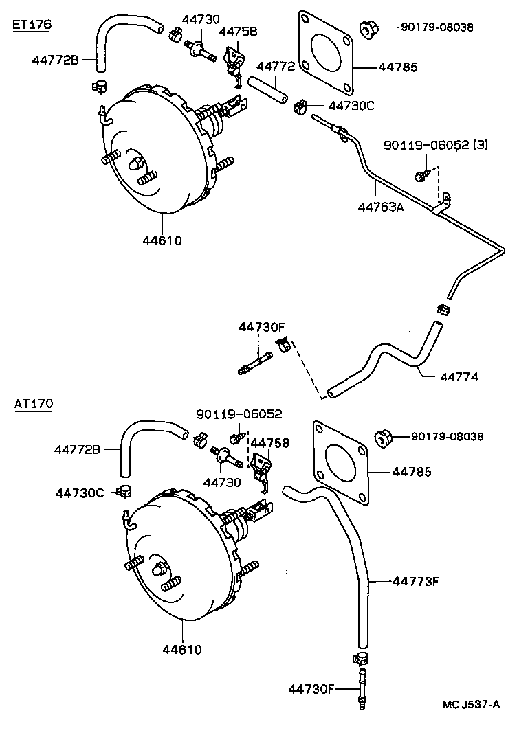 44610-2B820 BOOSTER ASSY, BRAKE product image