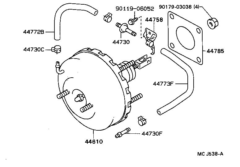 44610-2B820 BOOSTER ASSY, BRAKE product image