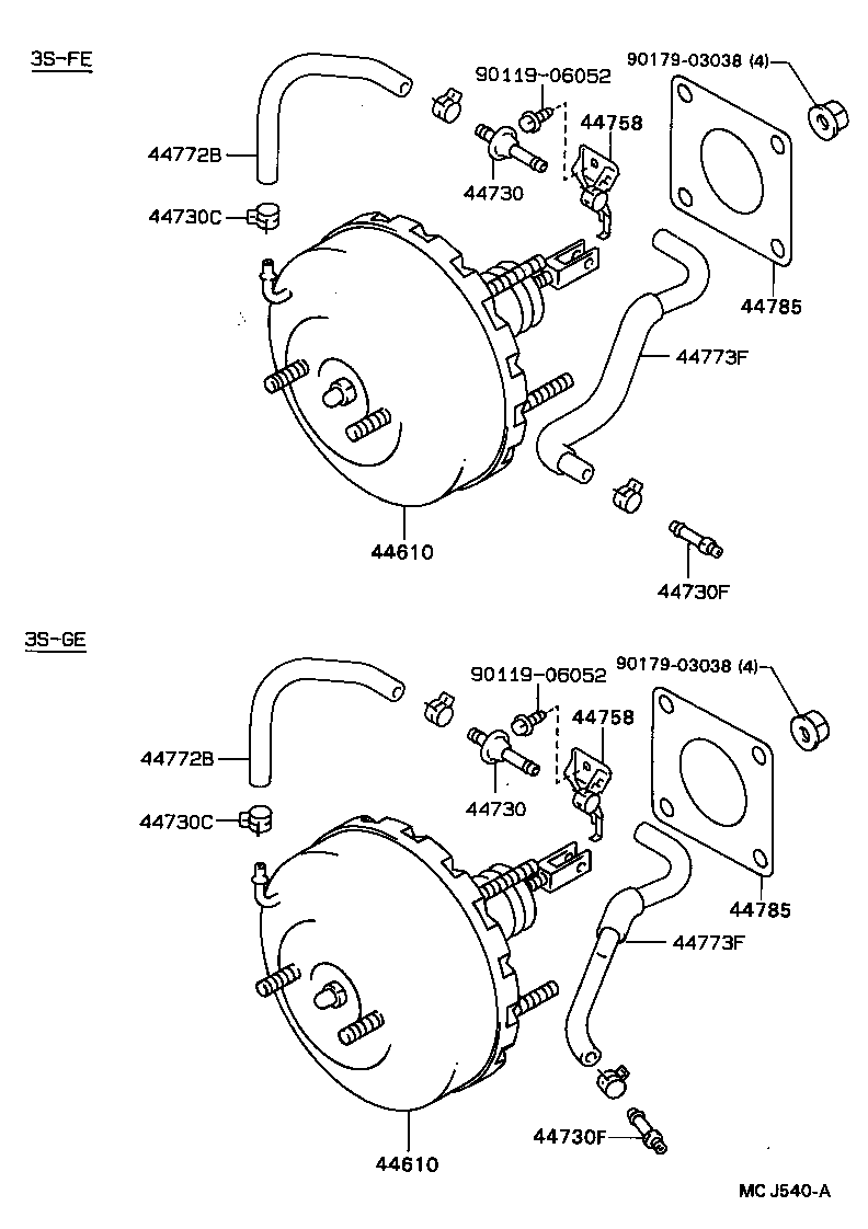 44610-2B820 BOOSTER ASSY, BRAKE product image
