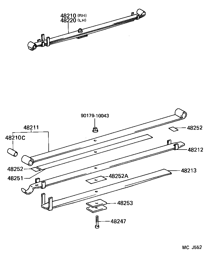 48203-2F030 LEAF, REAR SPRING, NO.3 product image