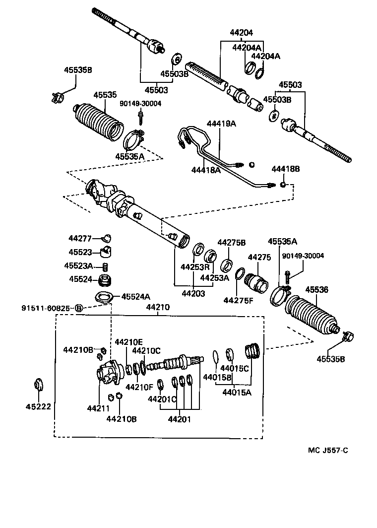 44203-26080 HOUSING SUB-ASSY, POWER STEERING RACK product image