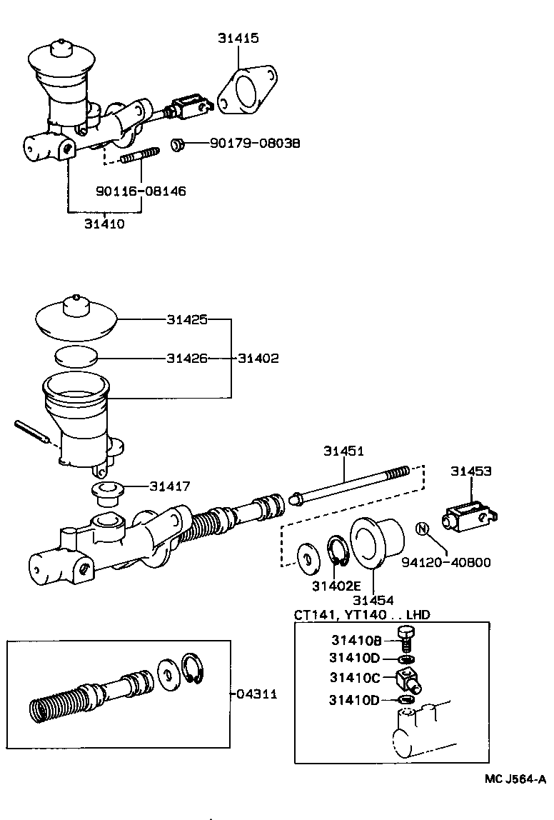 90401-10046 BOLT, UNION(FOR CLUTCH MAS CYLINDER TO FLEXIBLE HOSE TUBE) product image