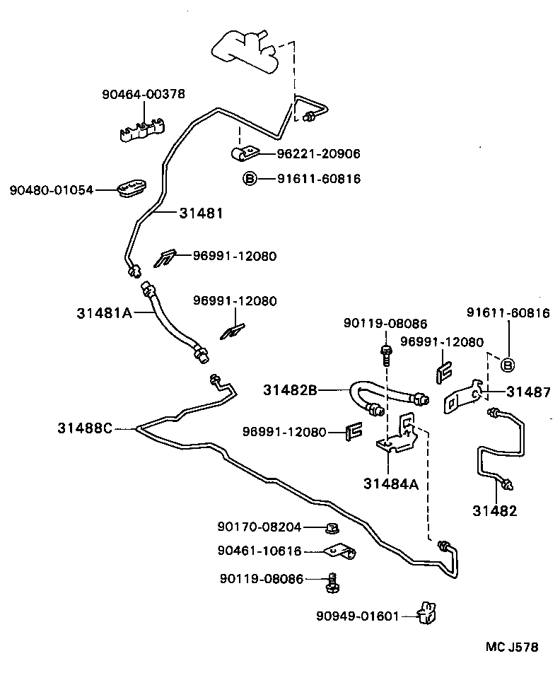 31301-36190 PEDAL SUB-ASSY, CLUTCH product image