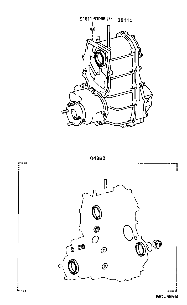 04362-36010 GASKET KIT, TRANSFER OVERHAUL product image