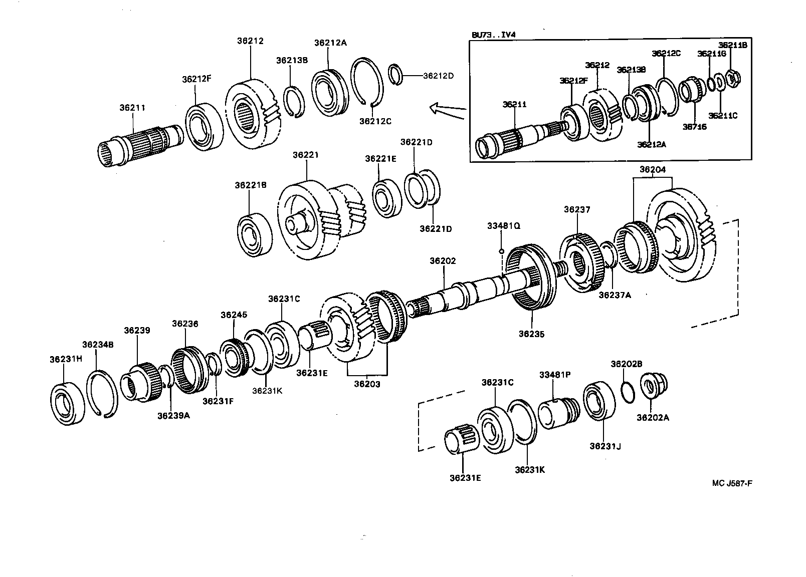 36202-36010 SHAFT SUB-ASSY, TRANSFER OUTPUT, REAR product image