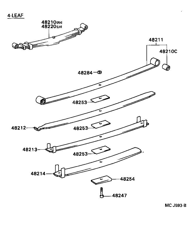 48247-3B490 BOLT, REAR SPRING, CENTER product image