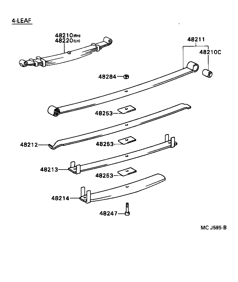 48247-3B490 BOLT, REAR SPRING, CENTER product image