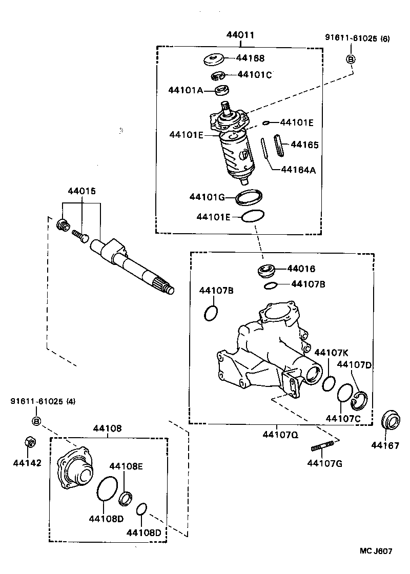 04455-36070 GASKET KIT, POWER STEERING CROSS SHAFT OVERHOLE product image