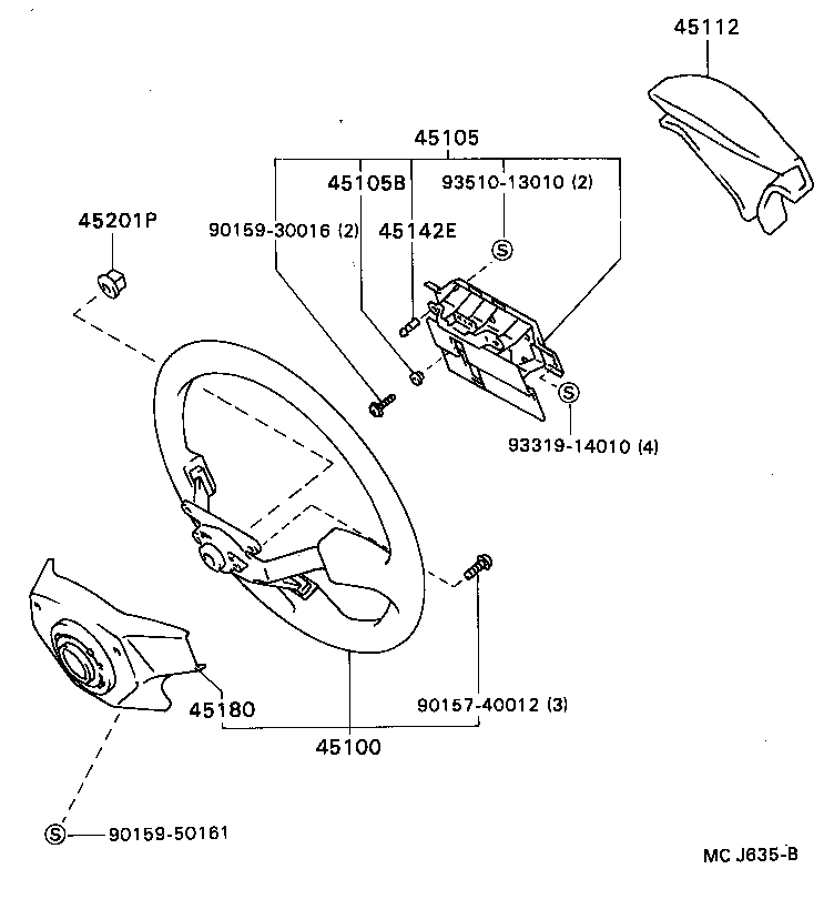 45146-20180 SPRING, HORN BUTTON CONTACT product image
