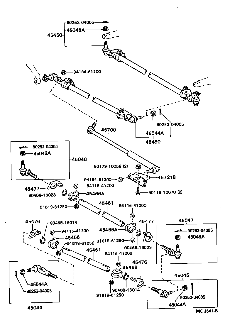 04455-36070 GASKET KIT, POWER STEERING CROSS SHAFT OVERHOLE product image