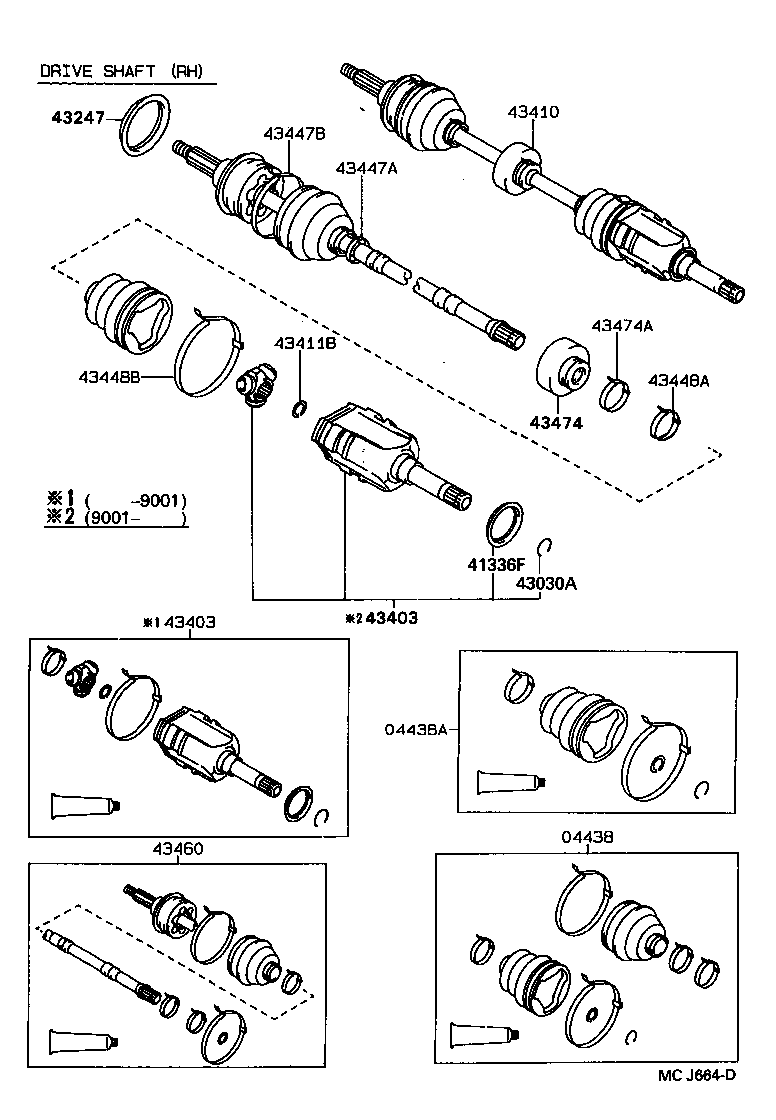43410-20170 SHAFT ASSY, FRONT DRIVE, RH product image