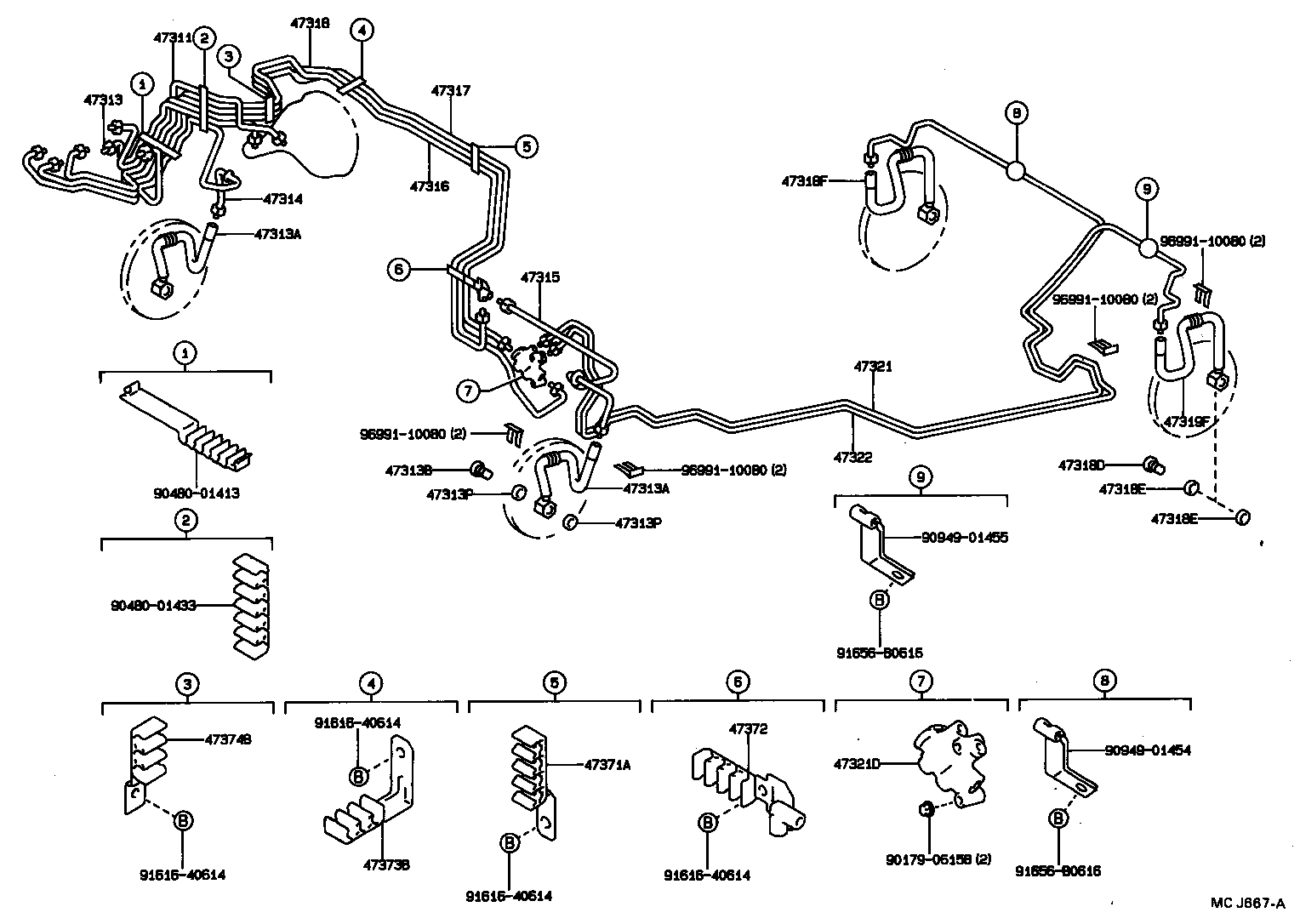 44592-20030 BRACKET, BRAKE ACTUATOR, NO.2 product image