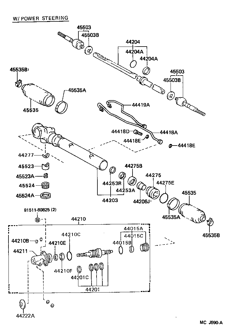 44201-26010 VALVE SUB-ASSY, POWER STEERING CONTROL product image