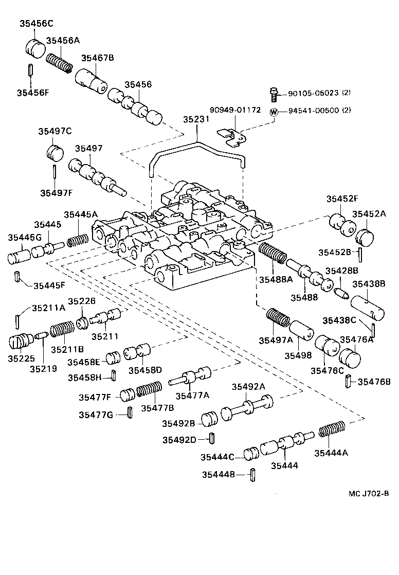 35432-36021 PLATE, VALVE BODY, NO.1 product image