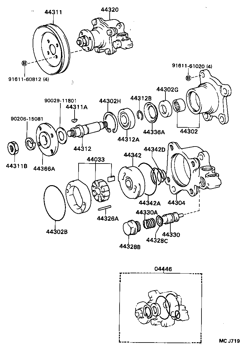 44320-89104 PUMP ASSY, VANE product image