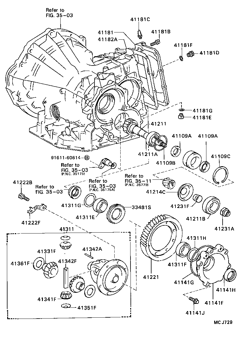 41211-32110 PINION, DIFFERENTIAL DRIVE product image