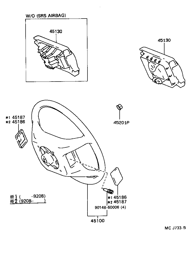 45130-50080 BUTTON ASSY, HORN product image