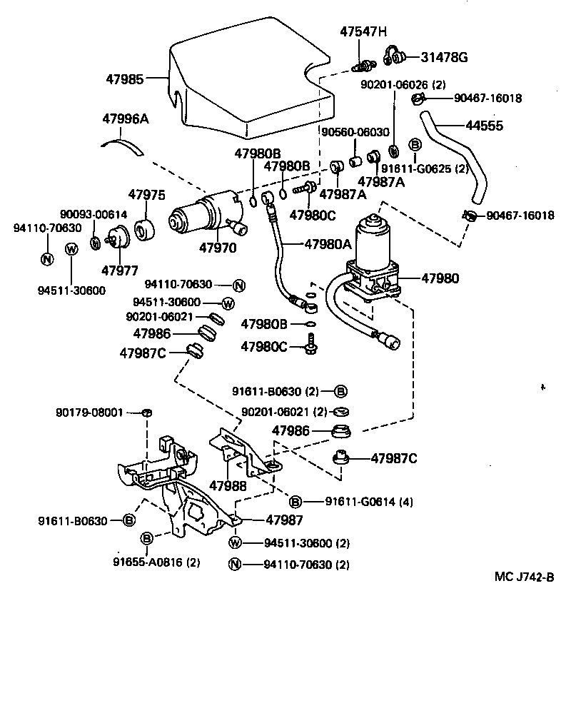 47378-50010 PROTECTOR, TUBE, UPPER product image