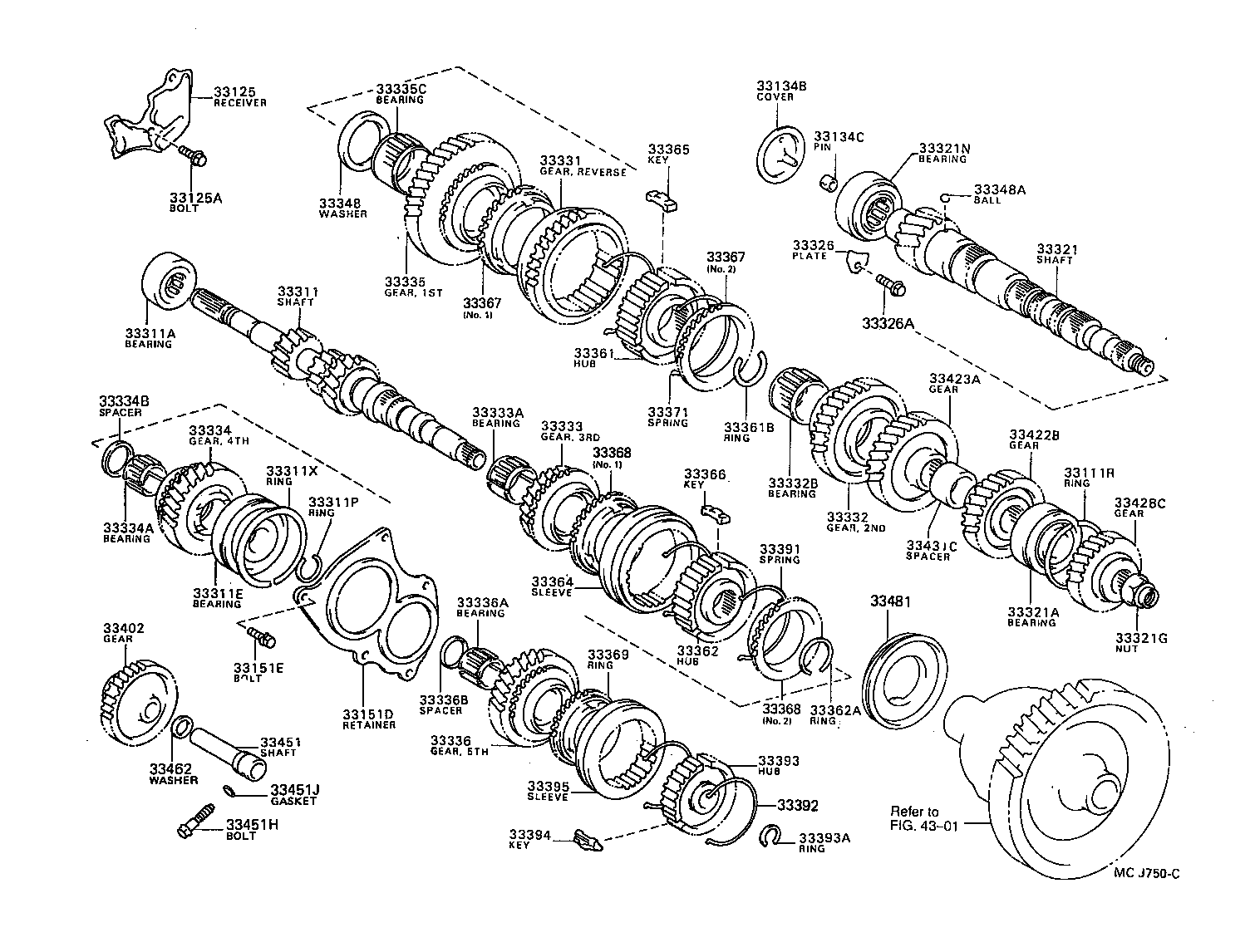 33035-10050 GEAR, 4TH product image