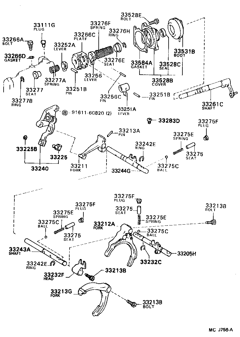 33214-12030 FORK, GEAR SHIFT, NO.3 product image