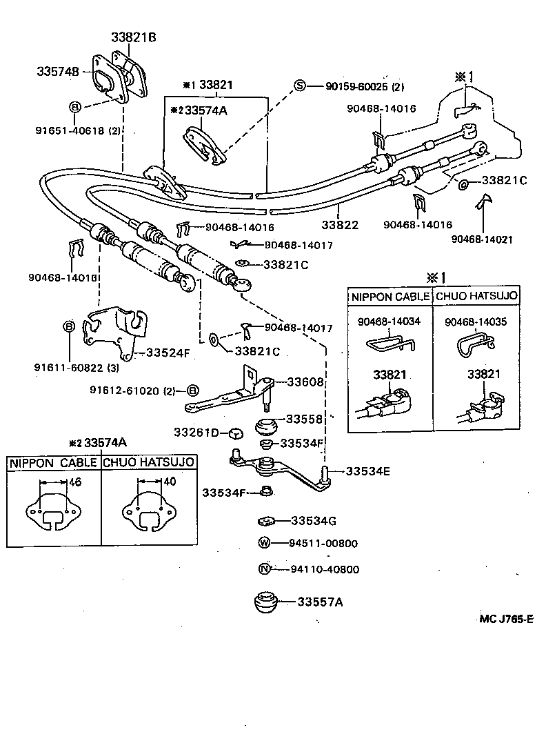 91611-60816 BOLT (FOR TRANSMISSION CONTROL CABLE BRACKET) product image