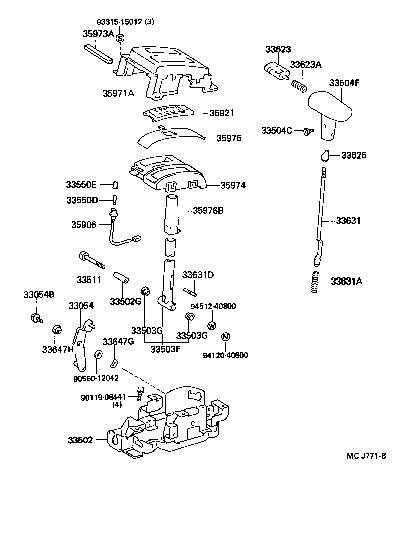 91611-60816 BOLT (FOR TRANSMISSION CONTROL CABLE BRACKET) product image