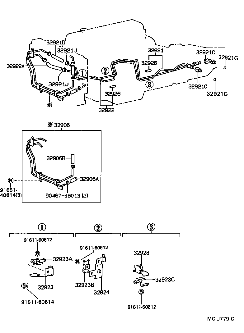 32906-26110 TUBE SUB-ASSY, OIL COOLER product image