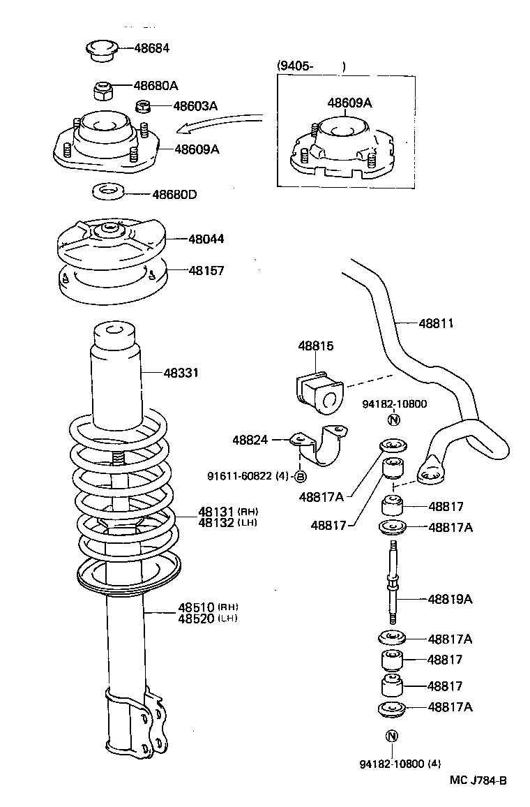 48131-10501 SPRING, FRONT COIL, RH product image