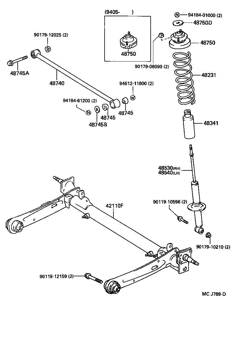 48231-10220 SPRING, COIL, REAR product image