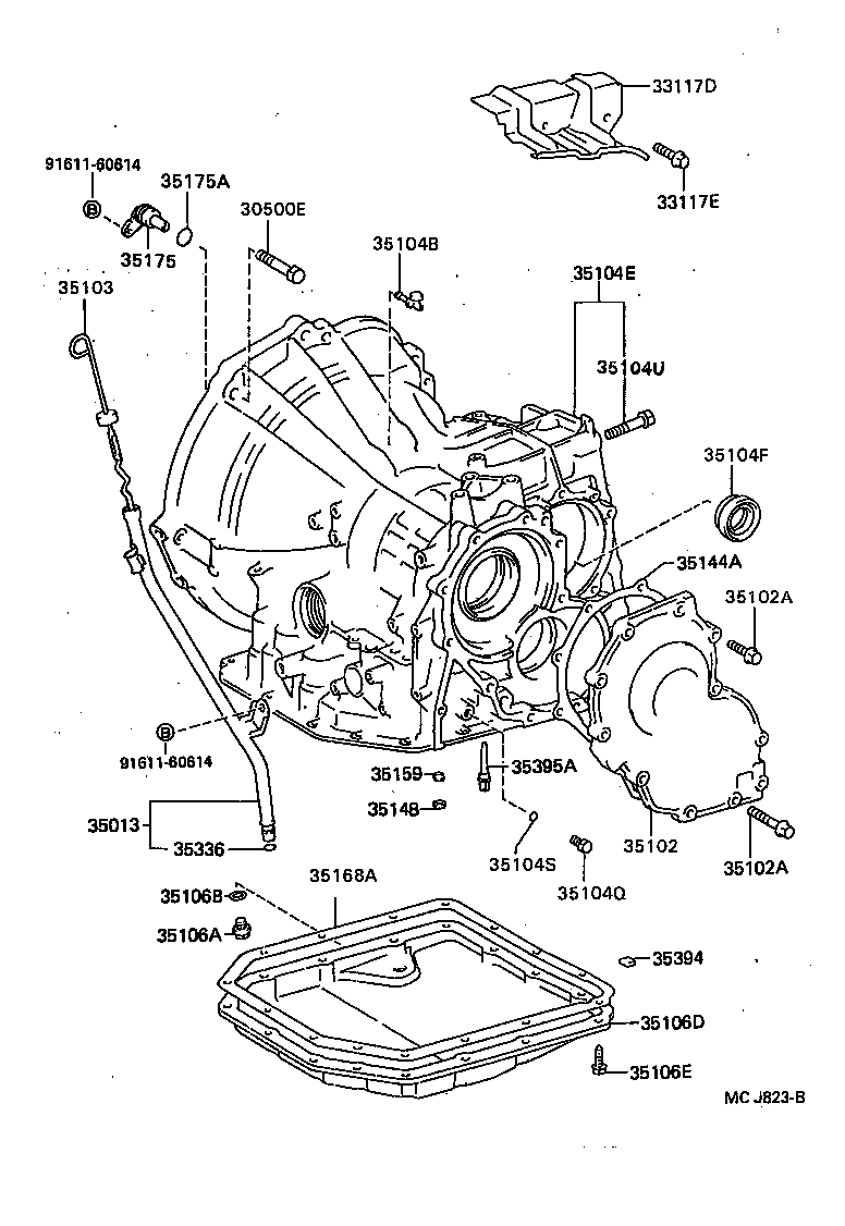 35013-10110 TUBE SUB-ASSY, TRANSMISSION OIL FILLER product image