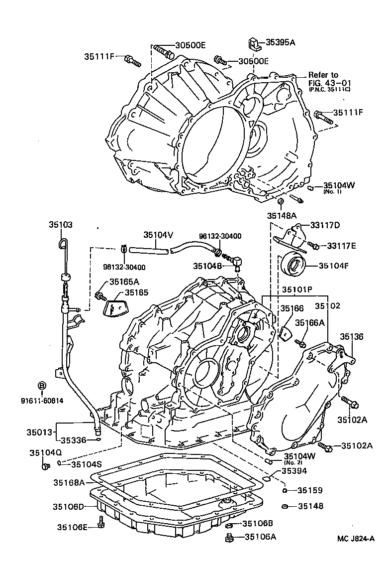 35013-10110 TUBE SUB-ASSY, TRANSMISSION OIL FILLER product image