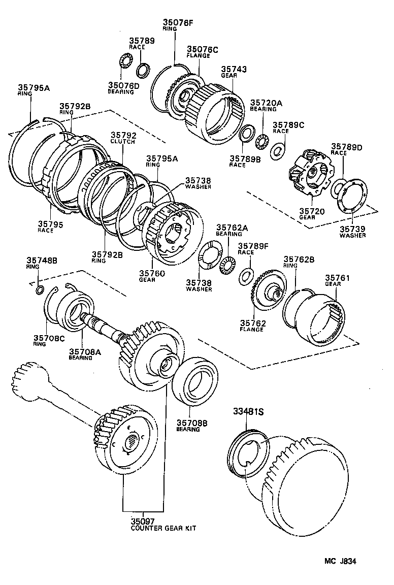 35792-12010 CLUTCH, 1 WAY, NO.2 product image