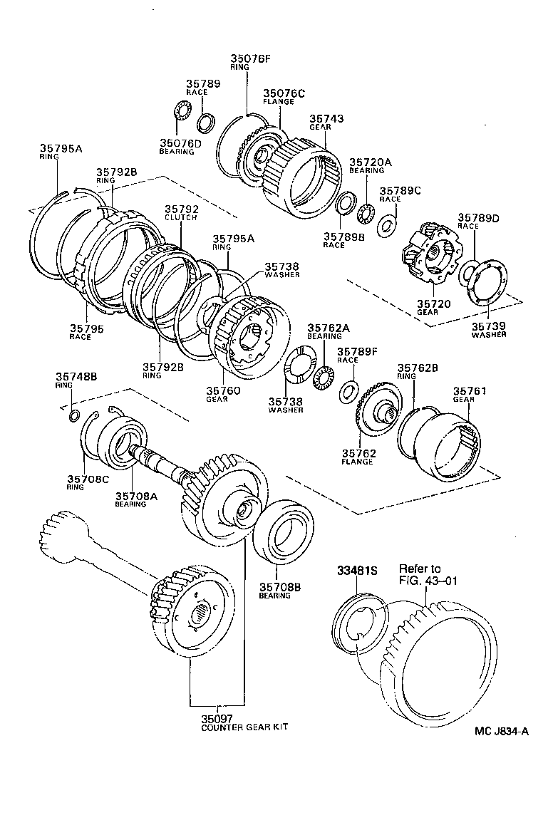 33481-16060 GEAR, SPEEDOMETER DRIVE (ATM) product image