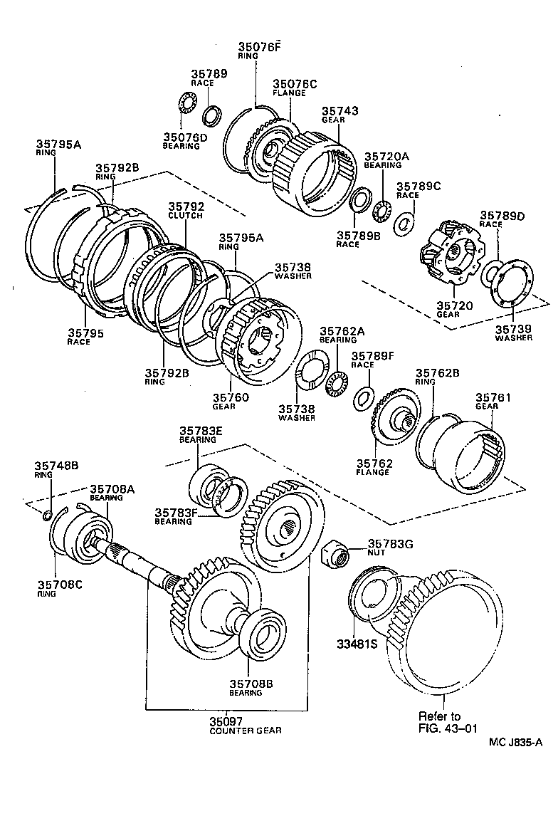 33481-16060 GEAR, SPEEDOMETER DRIVE (ATM) product image