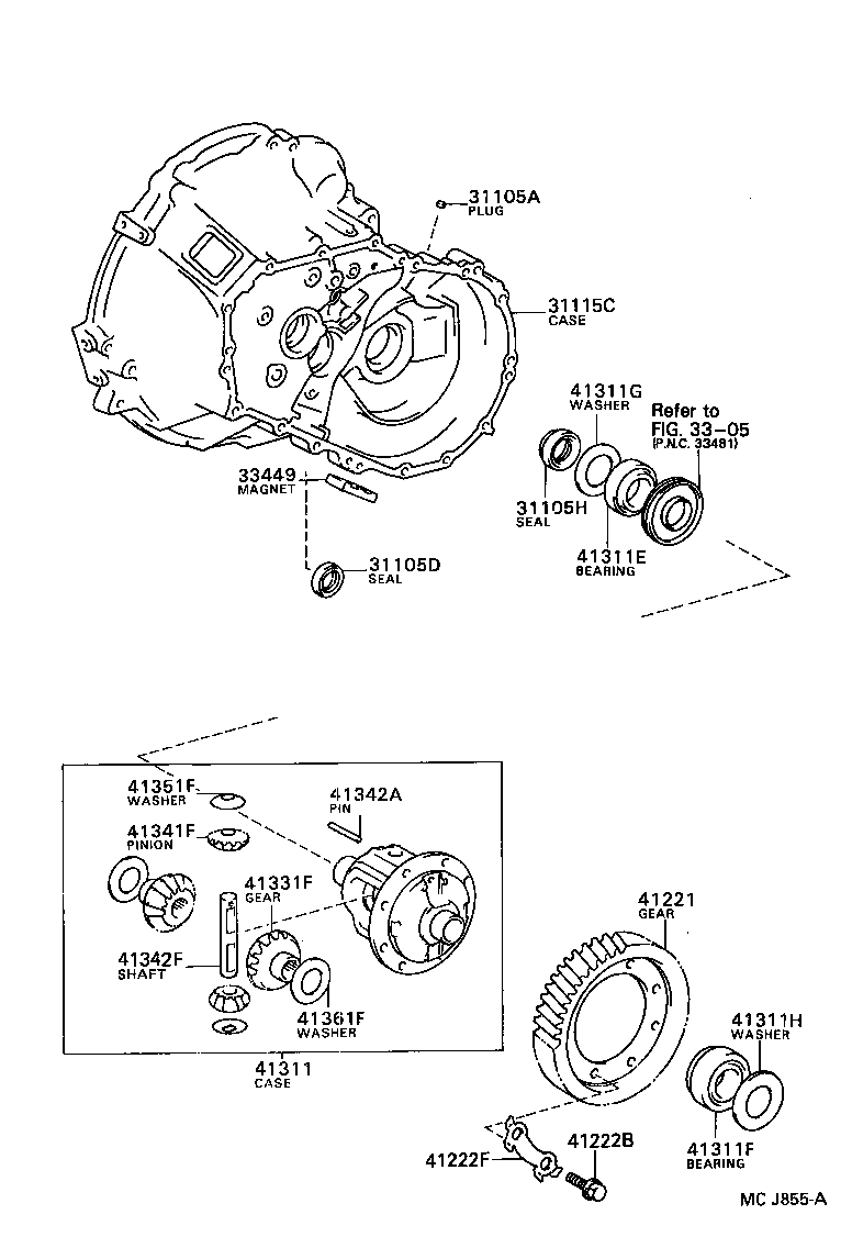 31105-16090 CASE, FRONT TRANSAXLE(MTM) product image