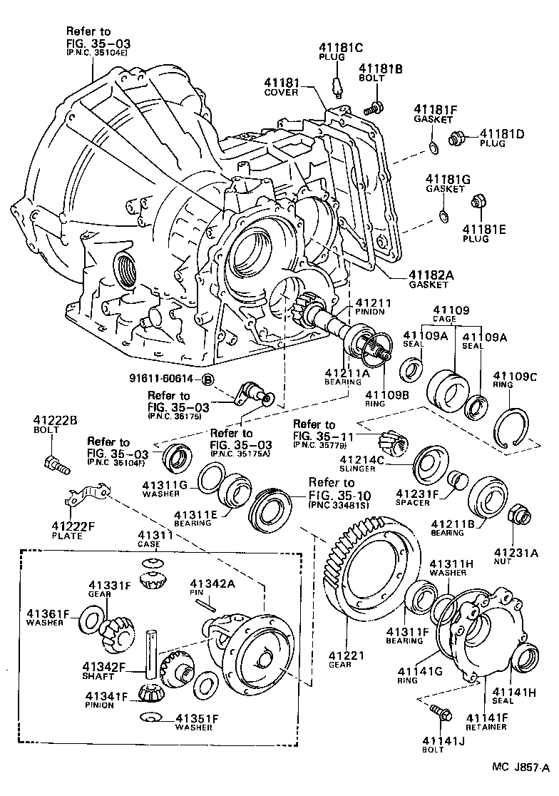 31105-16090 CASE, FRONT TRANSAXLE(MTM) product image